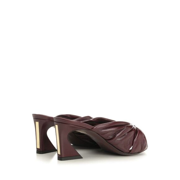 Fendi Women Slides In Shiny Nappa Leather - Picture 3 of 5